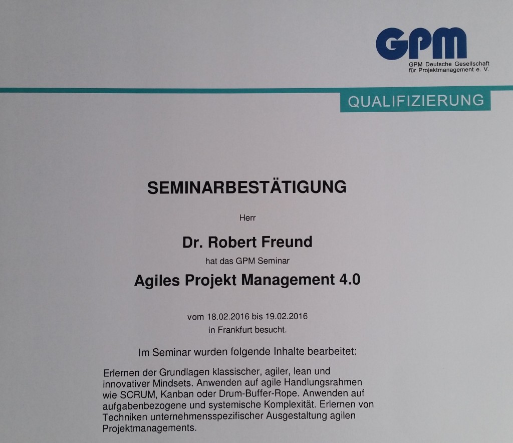 agiles projektmanagement 4.0