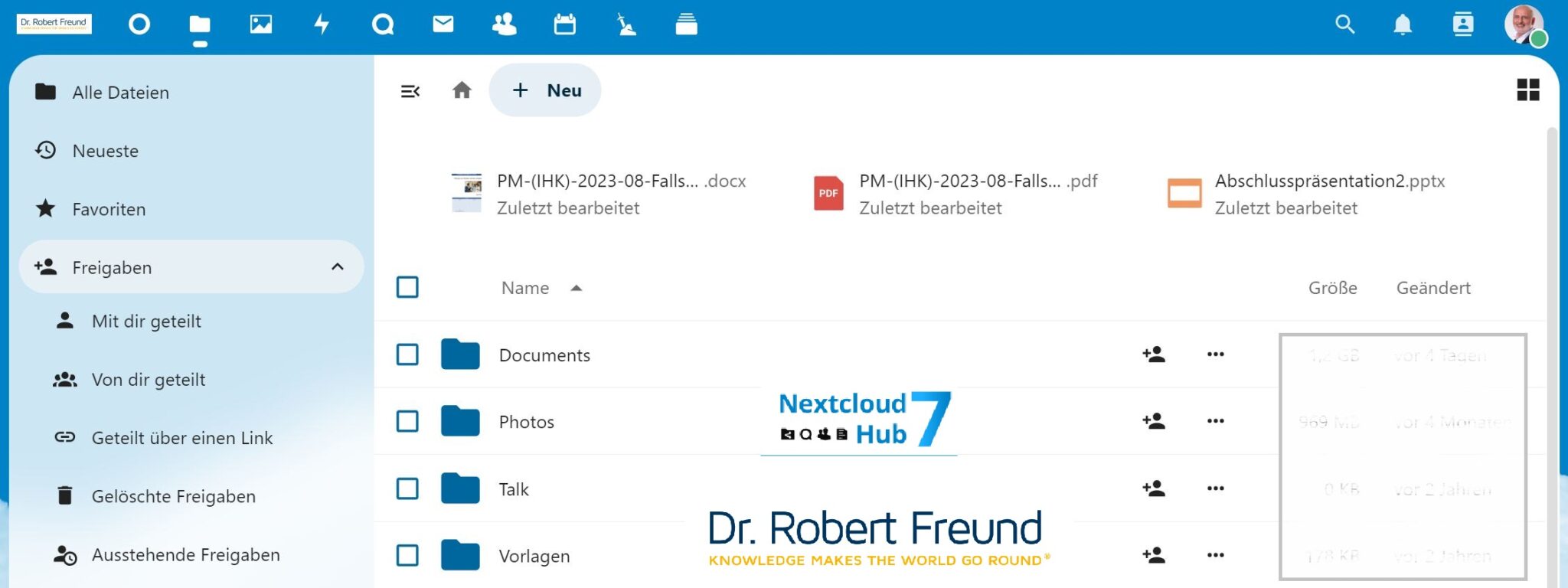 Upgrade auf Nextcloud Hub 7 durchgeführt Weitere Möglichkeiten, Künstliche Intelligenz (KI) zu