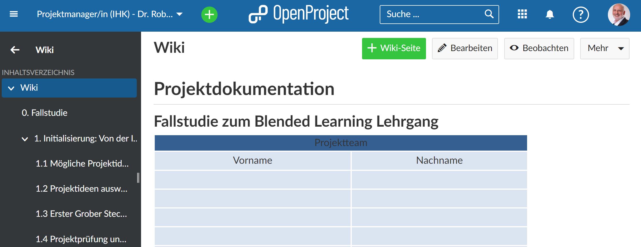 OpenProject: Das integrierte Wiki für die Dokumentation nutzen | Dr ...